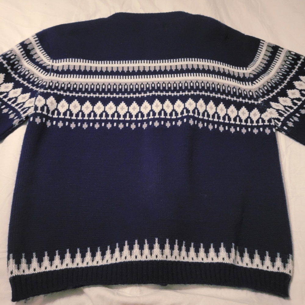 Vintage Amana Woolen Mills Cardigan Sweater Womens Large Fair Isle - Picture 9 of 10